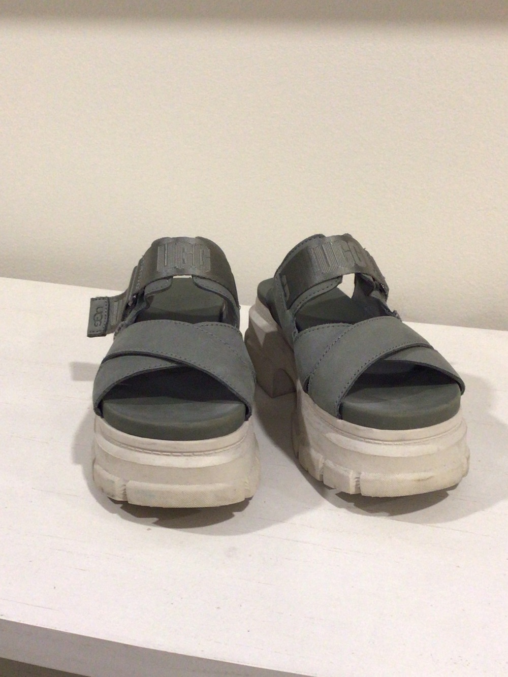 UGG Olive Green Platform Strap Sandals